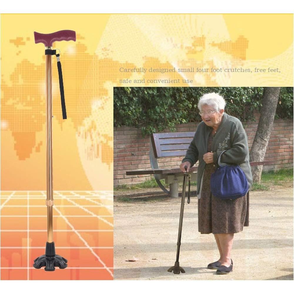 Quad Support Cane Tip Self Standing for Enhanced Stability