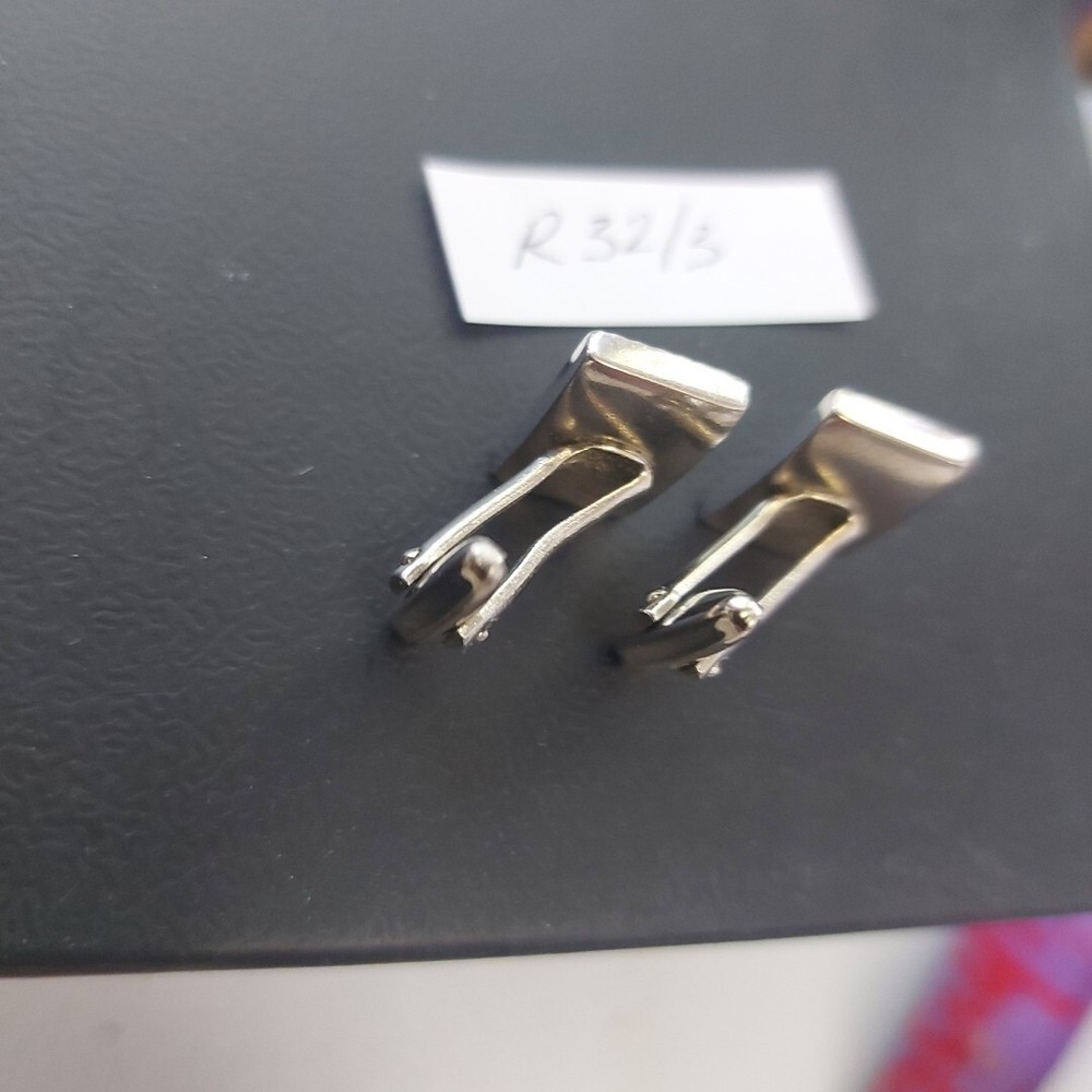Vintage Cufflinks, Silver Tone Metal.