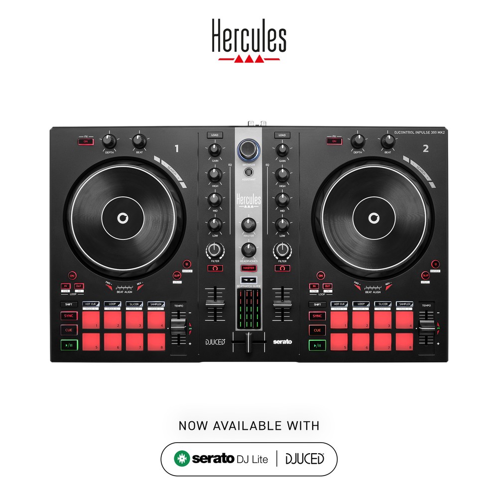 Hercules DJ Control Inpulse 300 Mk2 DJ Controller + Bag & cable ties