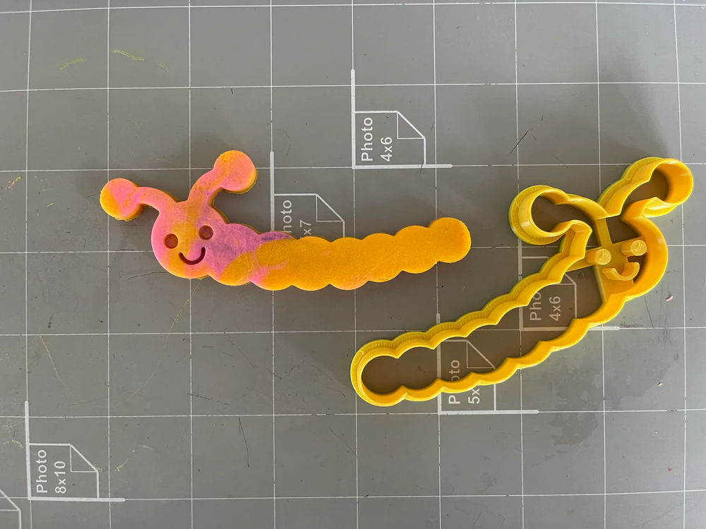 Happy Face Baby Worm Cookie Cutter