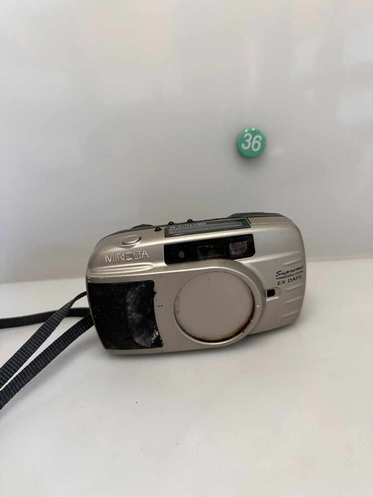 Minolta Camera Supreme Freedom Zoom Ex 90 Date Silver 35mm UNTESTED