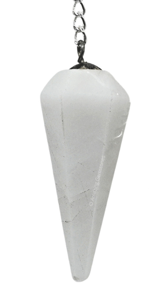 Snow Quartz Dowsing Crystal Pendulum