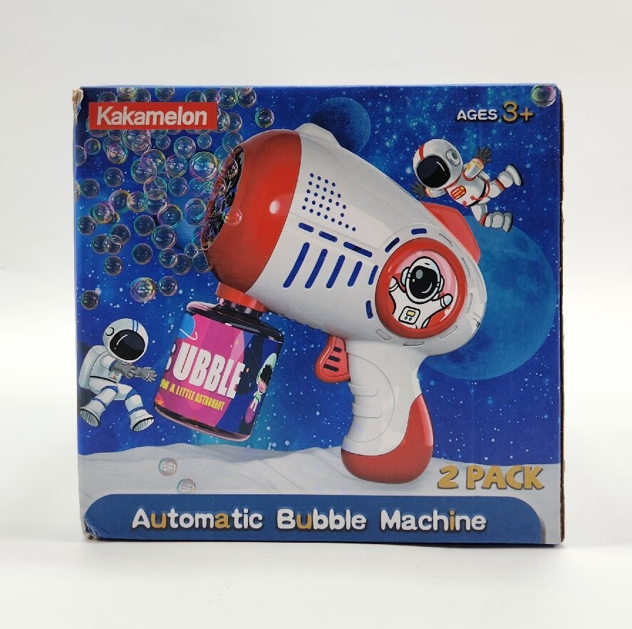 Kakamelon 2 Pack Electric Automatic Bubble Gun Machine HL025
