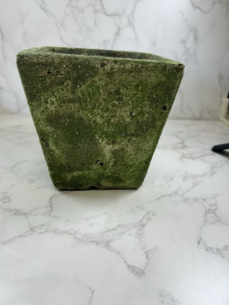 Square Mossed Stoneware Pottery Planter Flower Pot