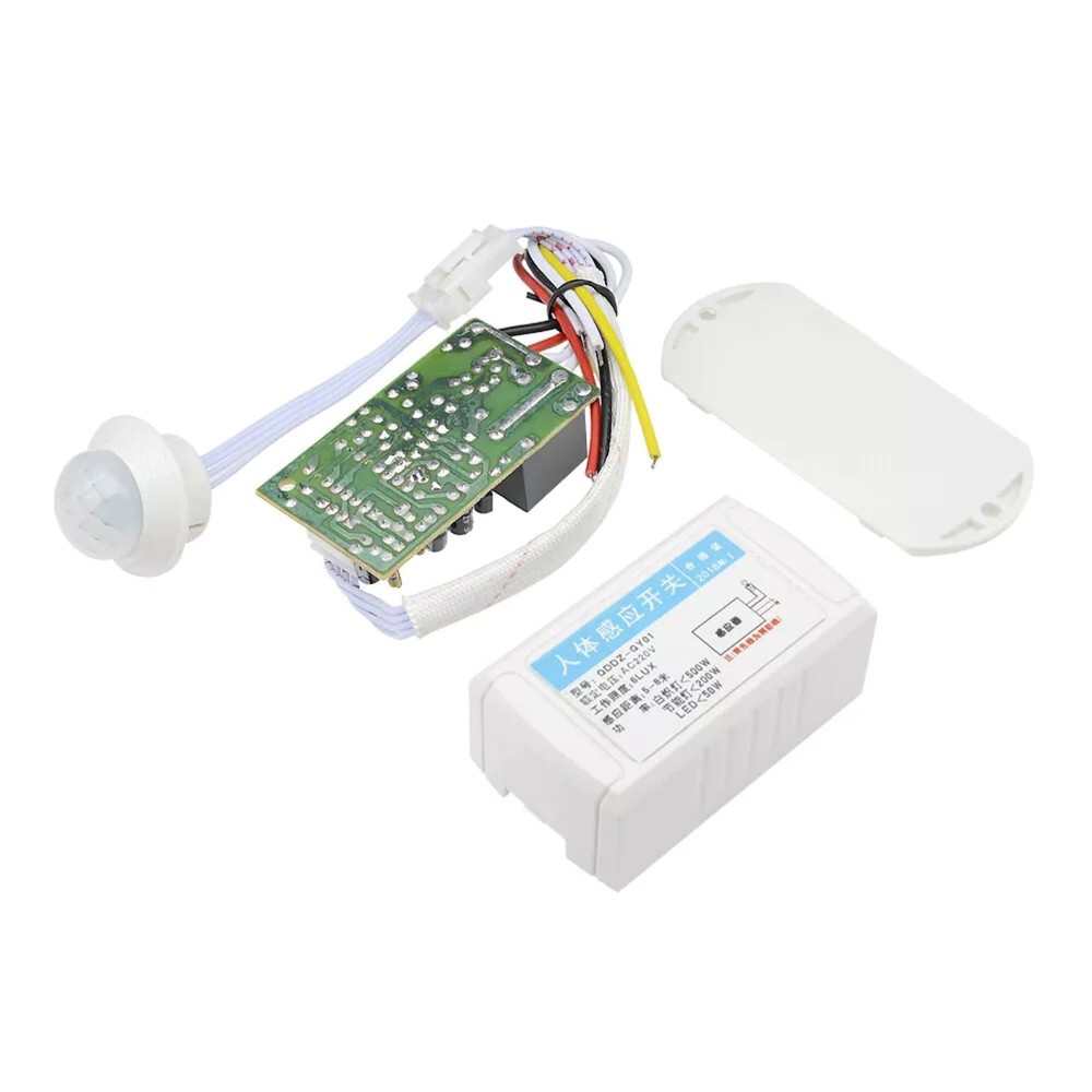 AC220V 200W Human Body IR Infrared Sensor Switch Light Auto Control Accessory