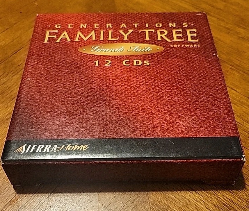 FAMILY TREE-GENERATIONS-12 CD SOFTWARE - Sierra Home - Tested