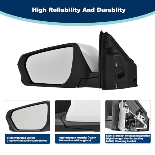 Side mirror assembly replacement, left side mirror assembly replacement, right