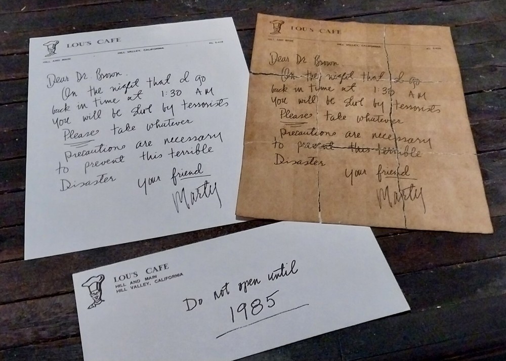 Back To The Future Marty Letters And Envelope Set