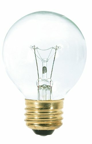 Satco S3887 120V Medium Base 25-Watt G18.5 Light Bulb, Clear