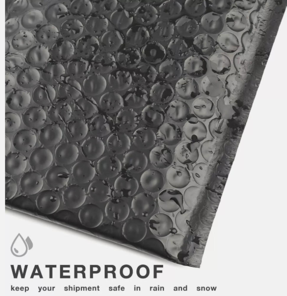 Pick! 10-2000 Poly Bubble Envelopes 6x10" #0 Black Hardshell Mailers