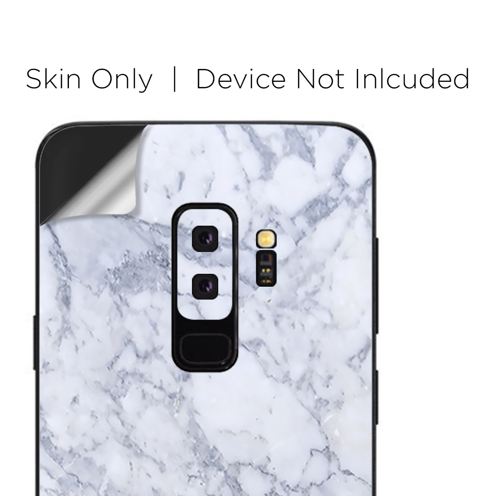 Samsung Galaxy S9 Plus Skins Decals - Grey White Standard Marble