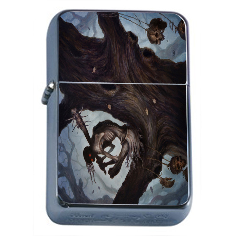 Mythical Creatures D3 Flip Top Oil Lighter Wind Resistant