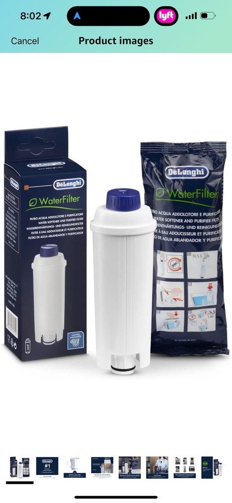DeLonghi Water Filter DLSC002 Single Pack