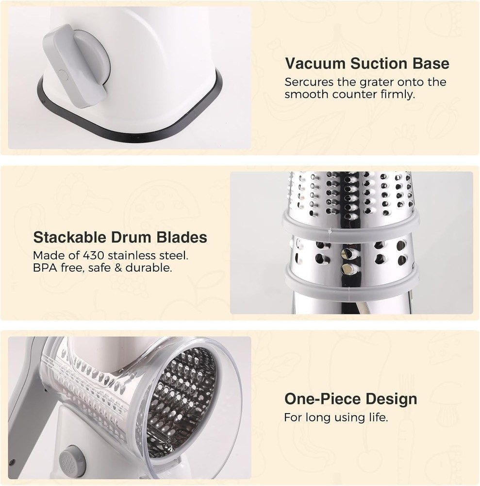 Rotary Cheese Grater Hand Crank, Kitchen