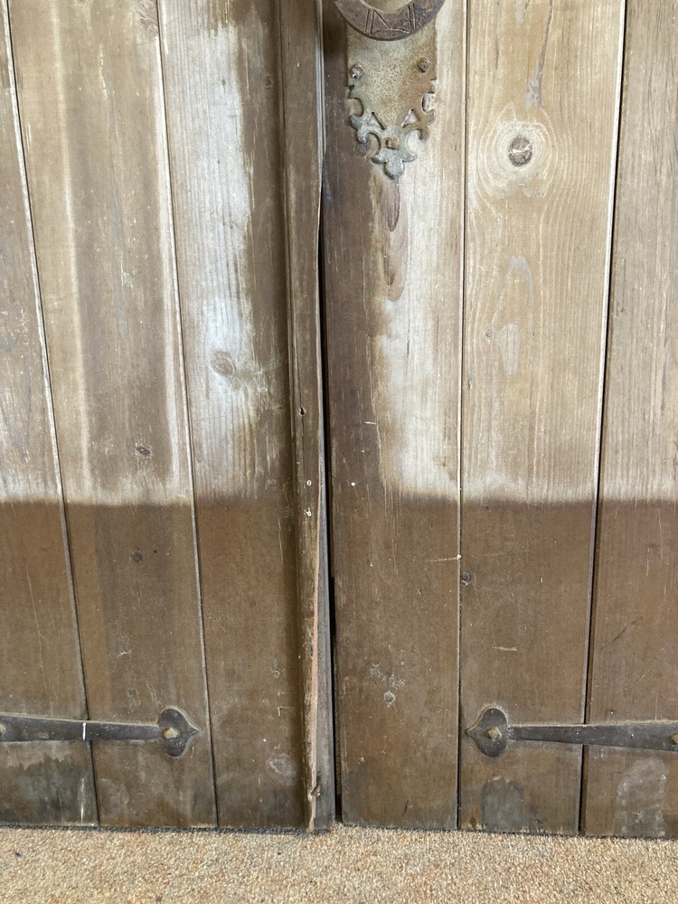 1939 Cyprus Double Doors, Original Hardware, Texas Ranch