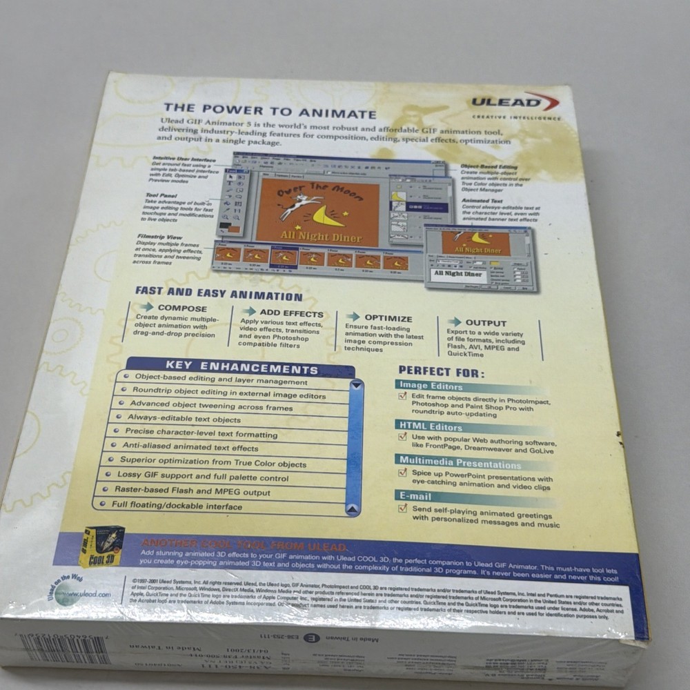 NEW Ulead GIF Animator 5 PC Web Animation Collection 1 Software Tool Windows CD