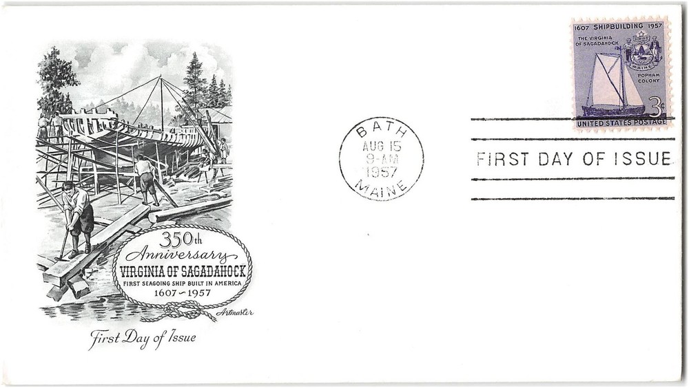 US #1095 First Day Cover (FDC), 1957