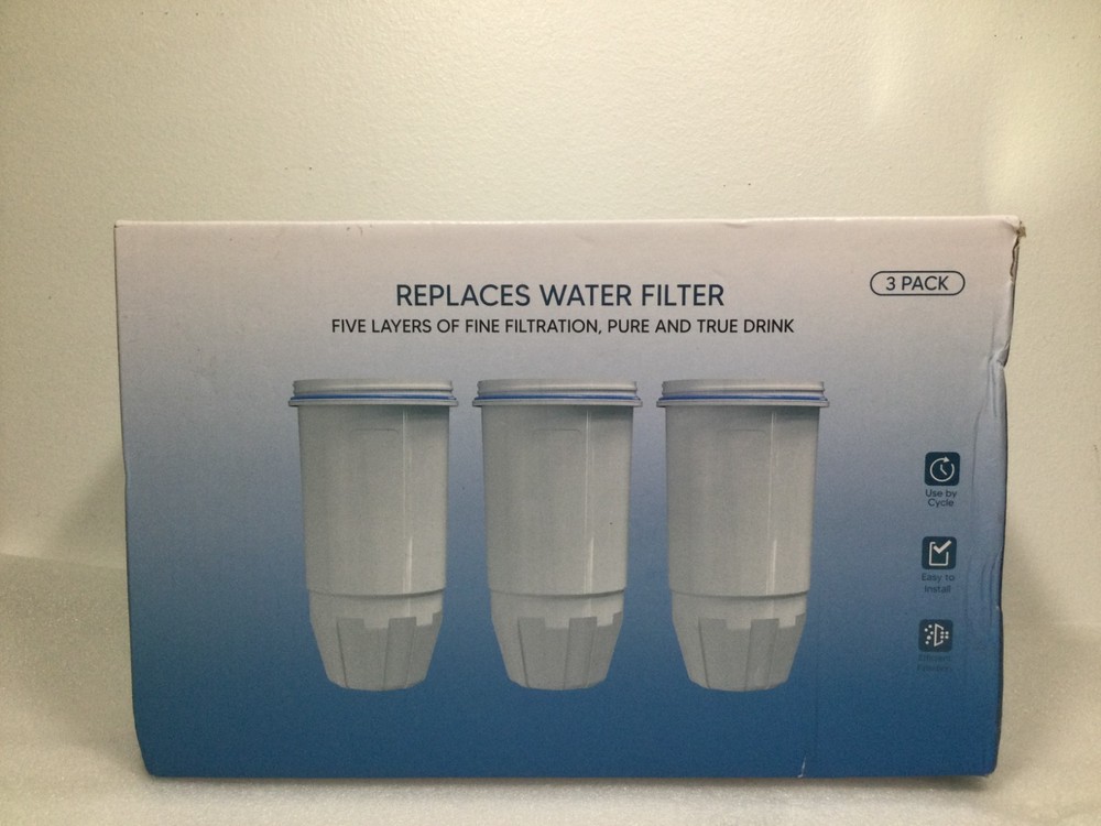 3 Pack Water Filter Replacement Fit for Zero Pitcher and Dispenser ZR-001 ZR-004