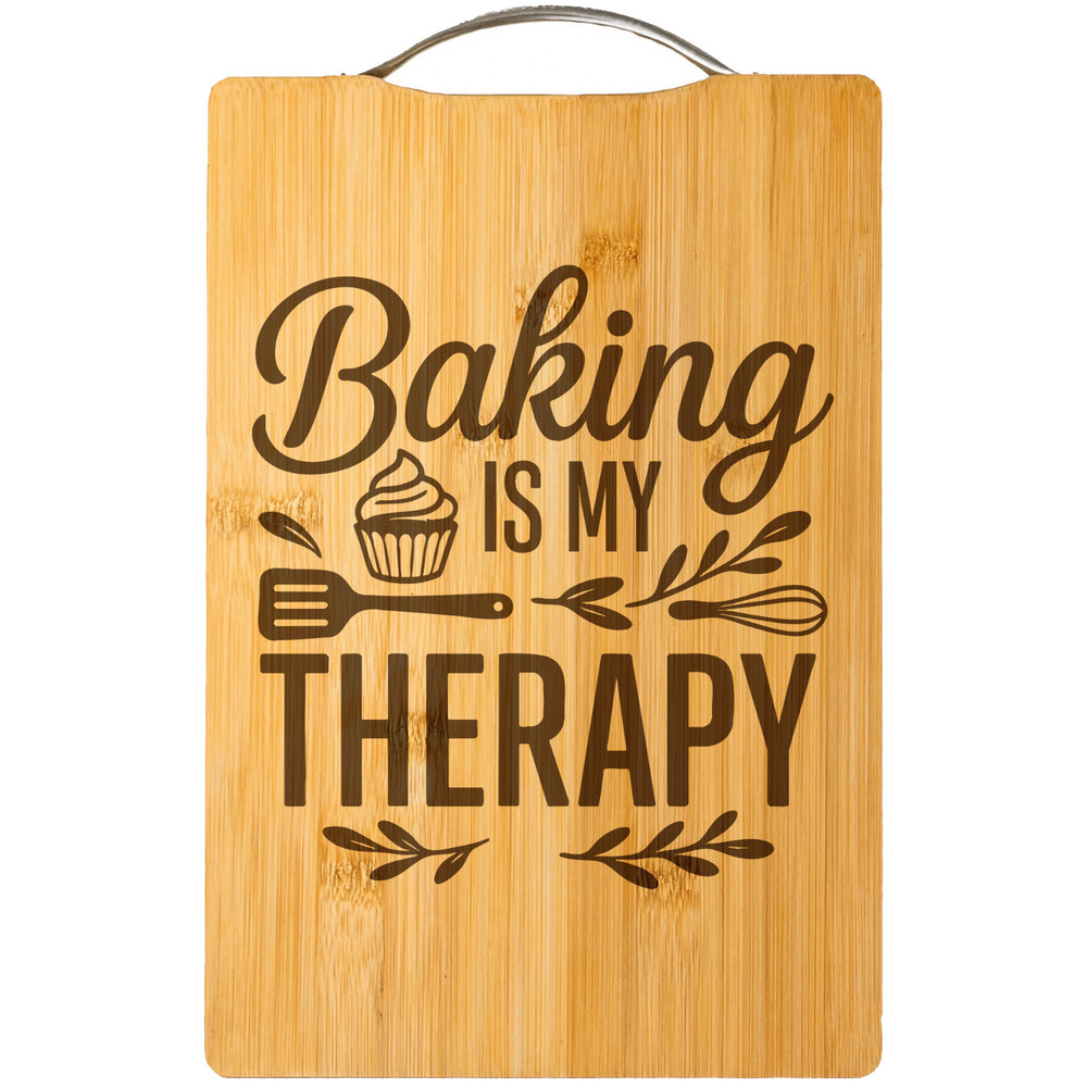 Baking Is My Therapy Cutting Board Personalized Kitchen Gift Baking Lover Gift
