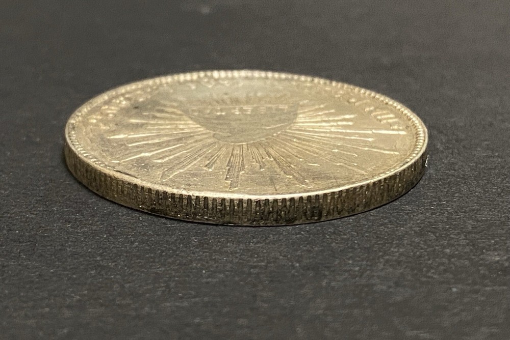 1901 Mexico Silver Peso Obverse & Reverse Lamination Left Extra Leaf Mint Error