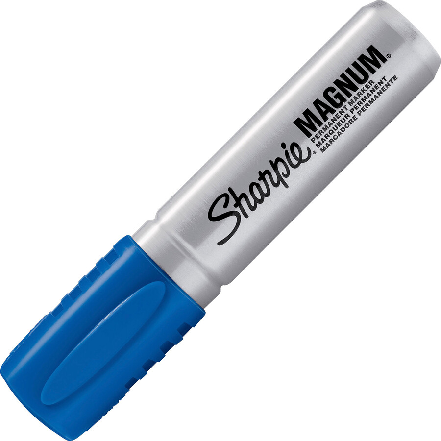 Sharpie Magnum Permanent Marker Chisel Tip Blue Ink (2 Pack)