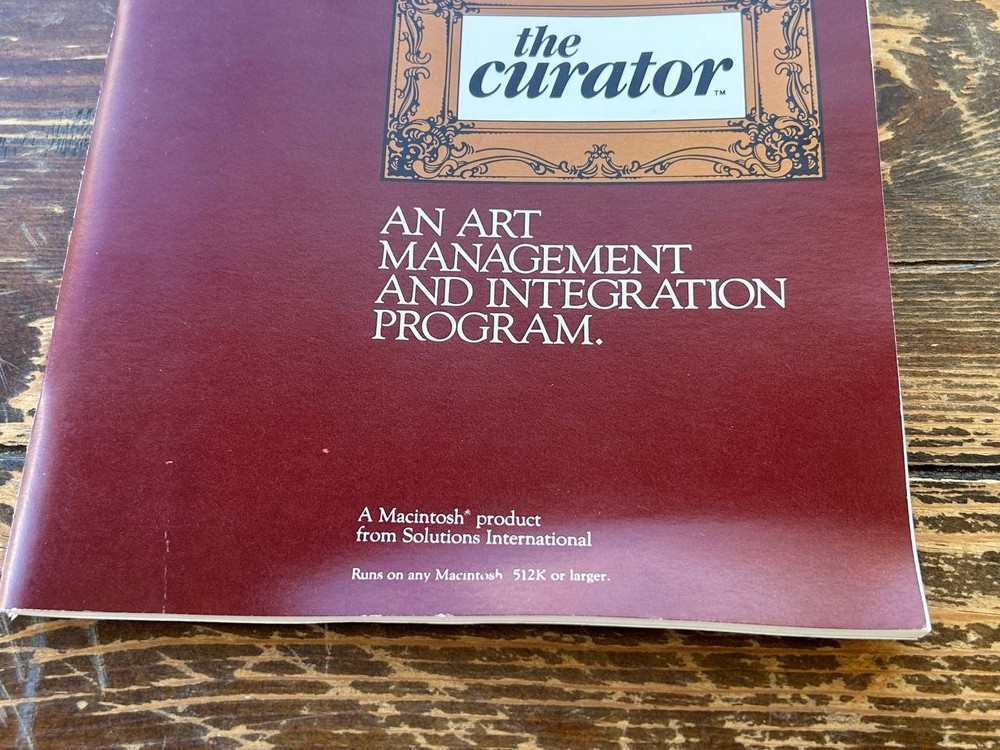 Vintage Macintosh The Curator Art Management Integration Program Manual