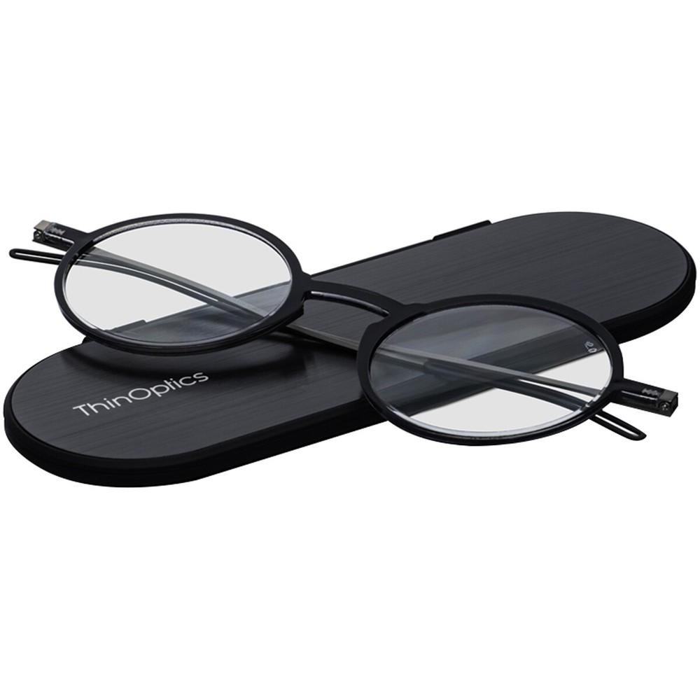ThinOptics FrontPage Manhattan Reading Glasses with Milano Case