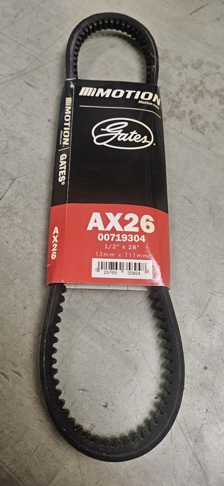 Gates Motion Tri Power AX26 Cogged V-Belt 1/2" x 28" Long