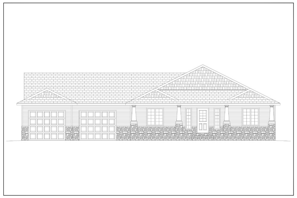 Ranch Home Plan - 5 Bedroom 3 Bath