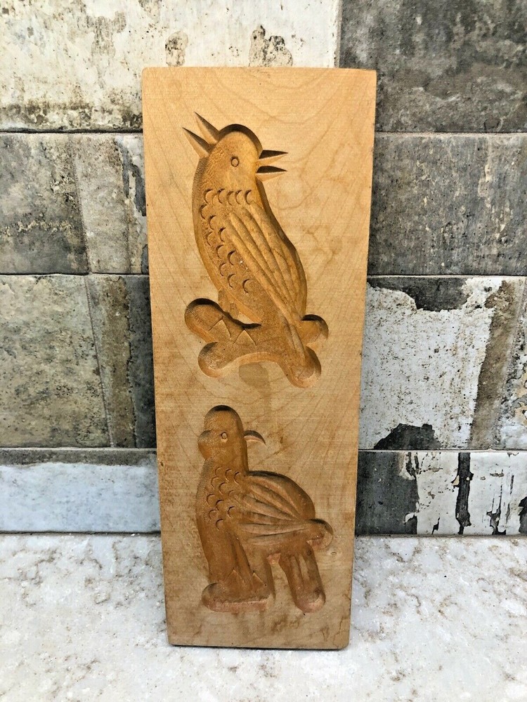 Wooden Springerle Bird Mold