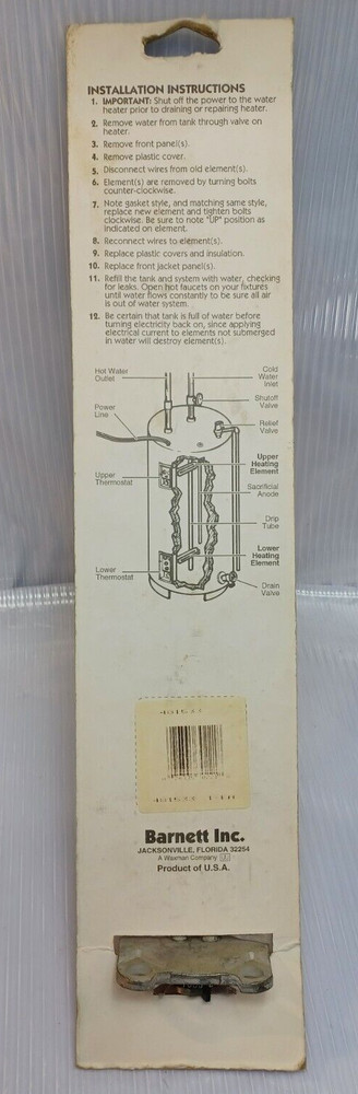 Water Heater Element 481533 Waxman Pro Plus Electric 3000W 240V FTG-1303