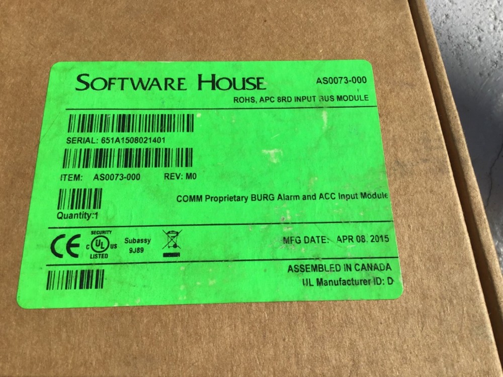 Software House AS0073-000 Access Control Input BUS Module-Lot of 2