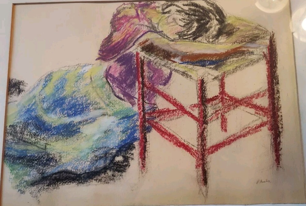 Woman In Pastel Chalks