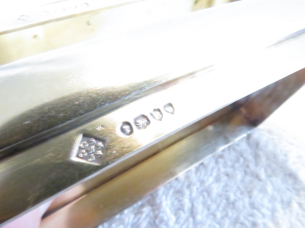 Gorgeous victorian english sterling silver & crystal 2 rectangular boxes London
