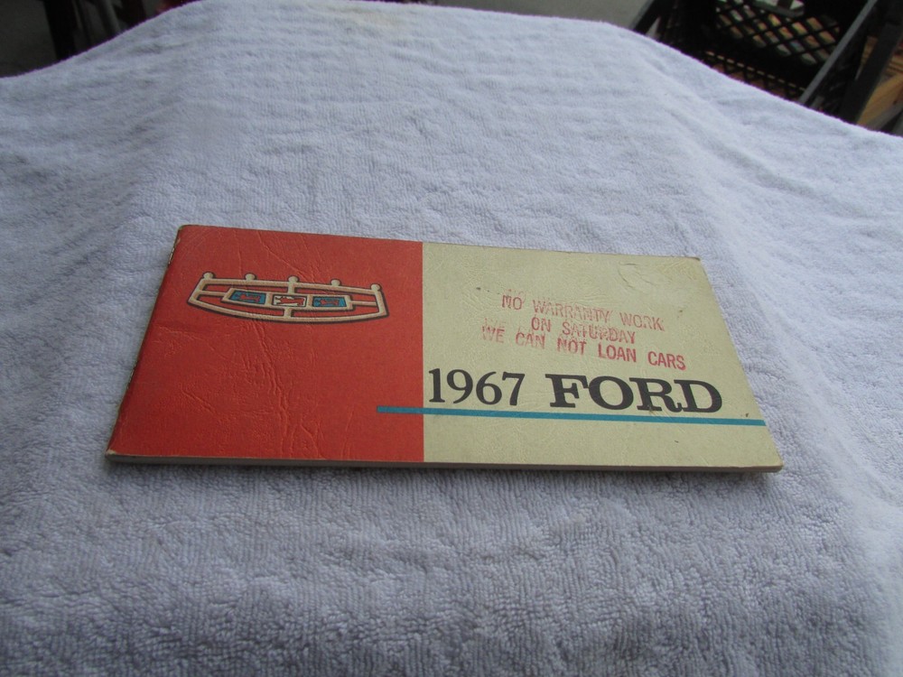 1967 Ford Owners Manual Original