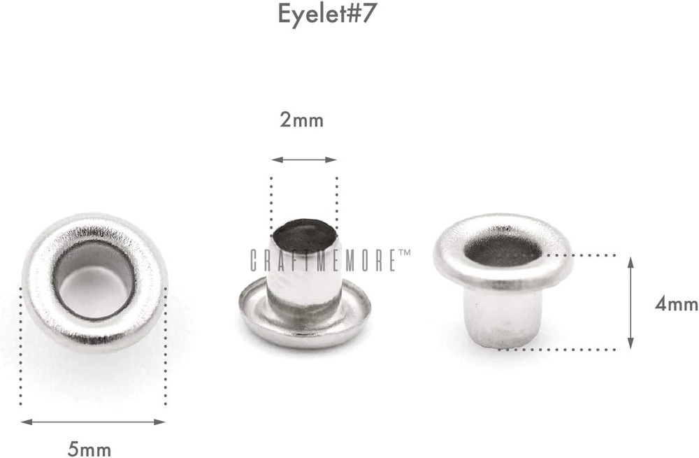 2MM Hole 200PCS Tiny Grommets Eyelets Self Backing for Bead Cores, , Leather, Ca
