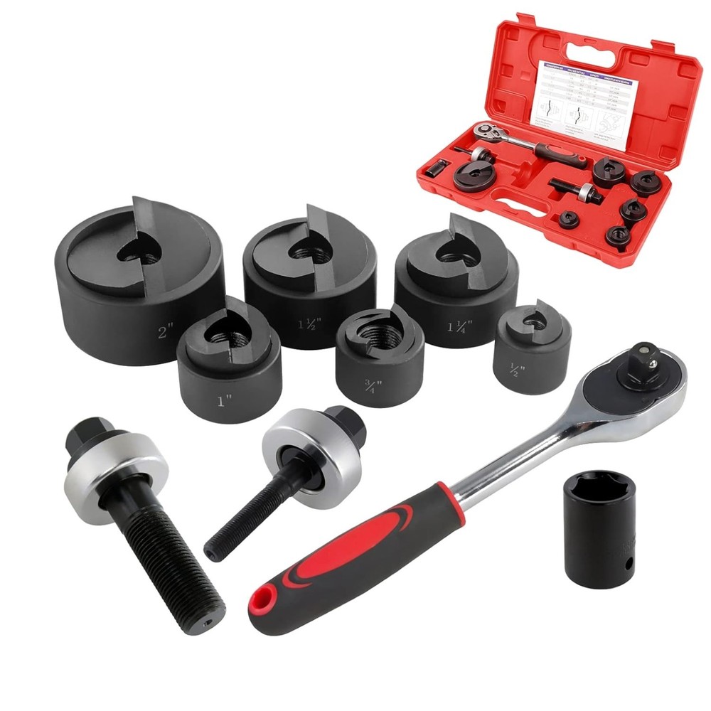 Compact Knockout Punch Set with Hardened Steel Design for Effortless Drilling