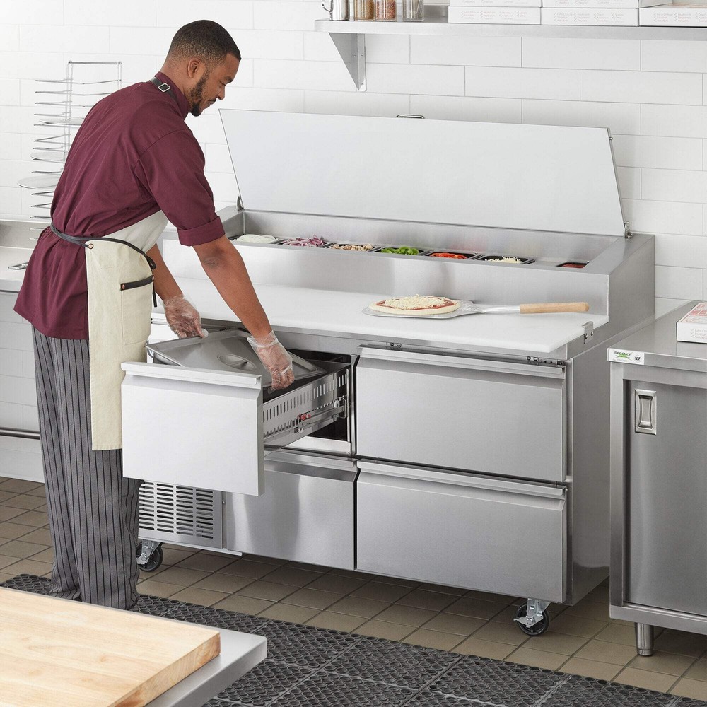 60" 4 Drawer Refrigerated Pizza Prep Table