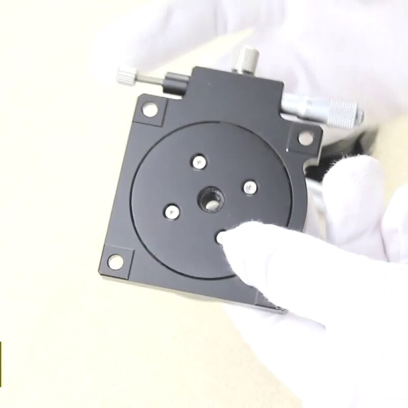 R Axis Rotary Sliding Table Manual Adjust Displacement Platform 360 º Angle Dial