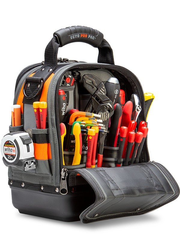Veto Pro Pac TECH-MCT HI-VIZ Orange Compact Tech Tool Bag