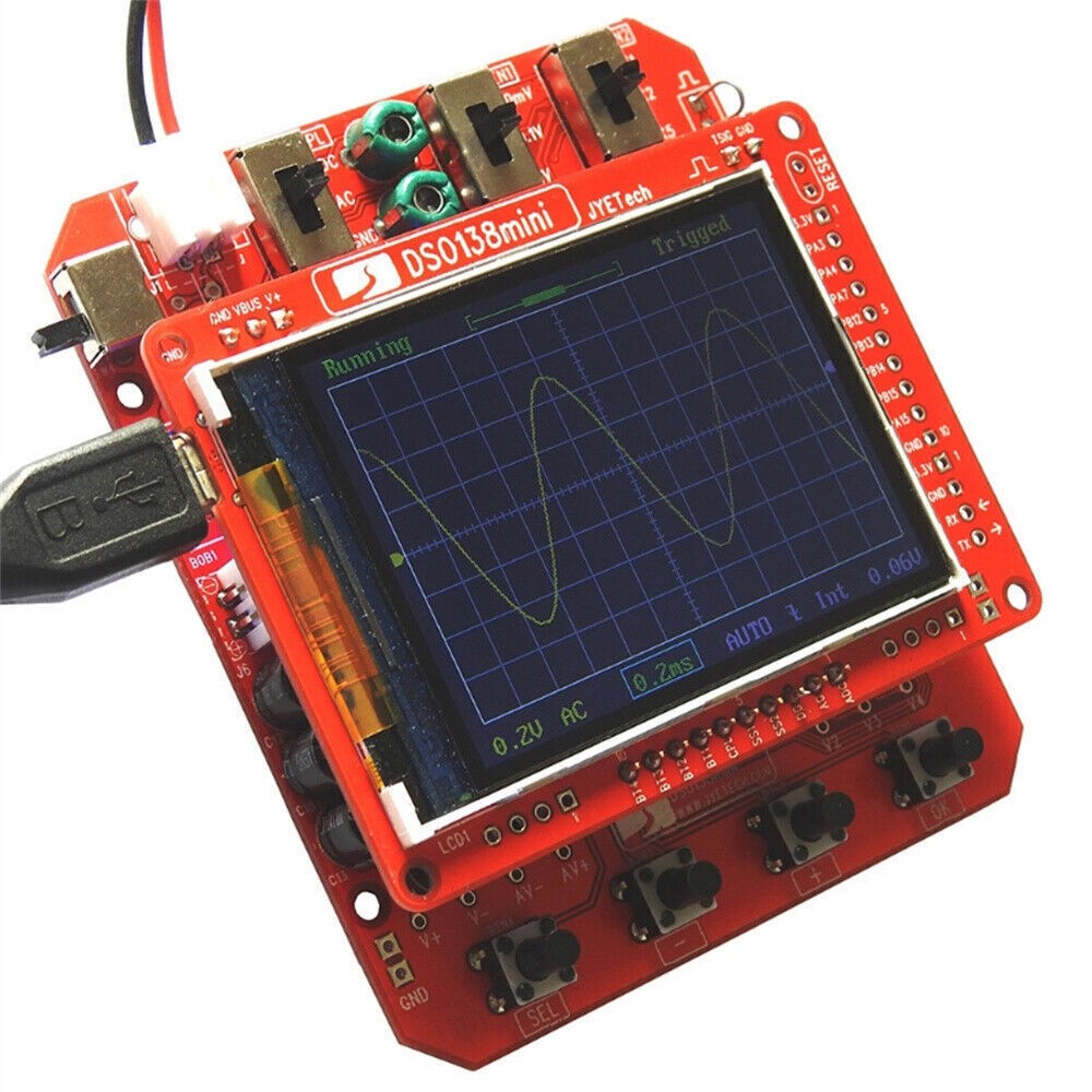 Oscilloscope Kit DIY Learning Pocket-size DSO138mini Upgrade With Acrylic Shell