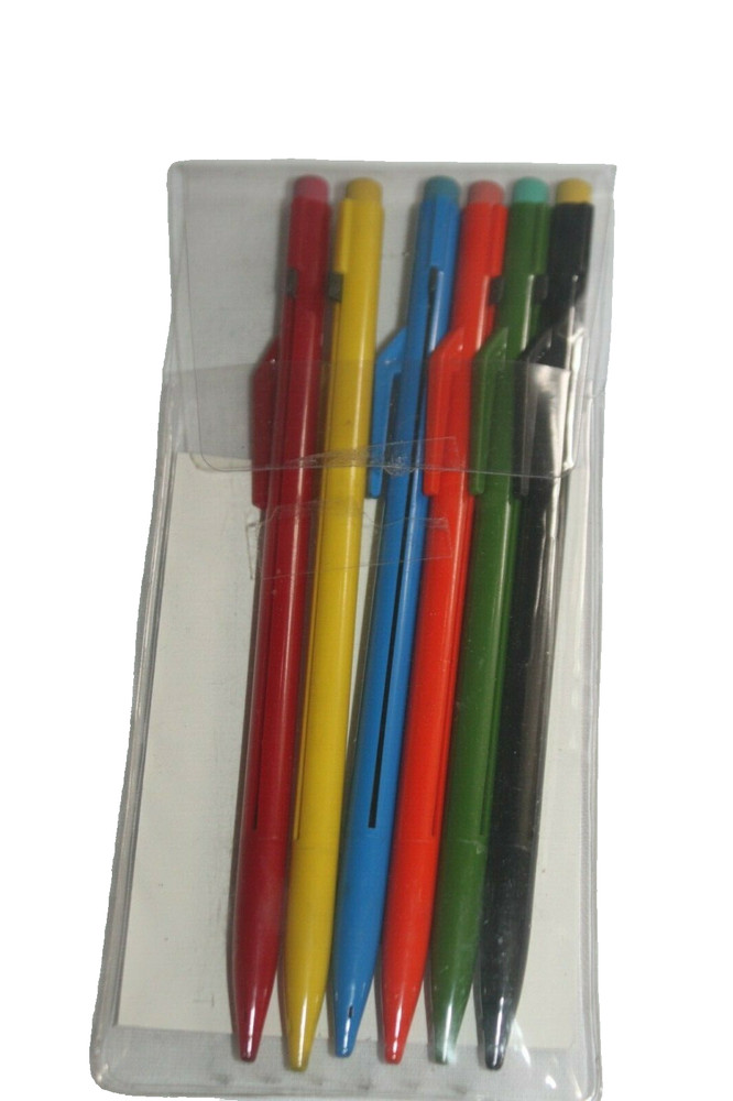 6 Vintage Perma Sharp Disposable Mechanical Pencils