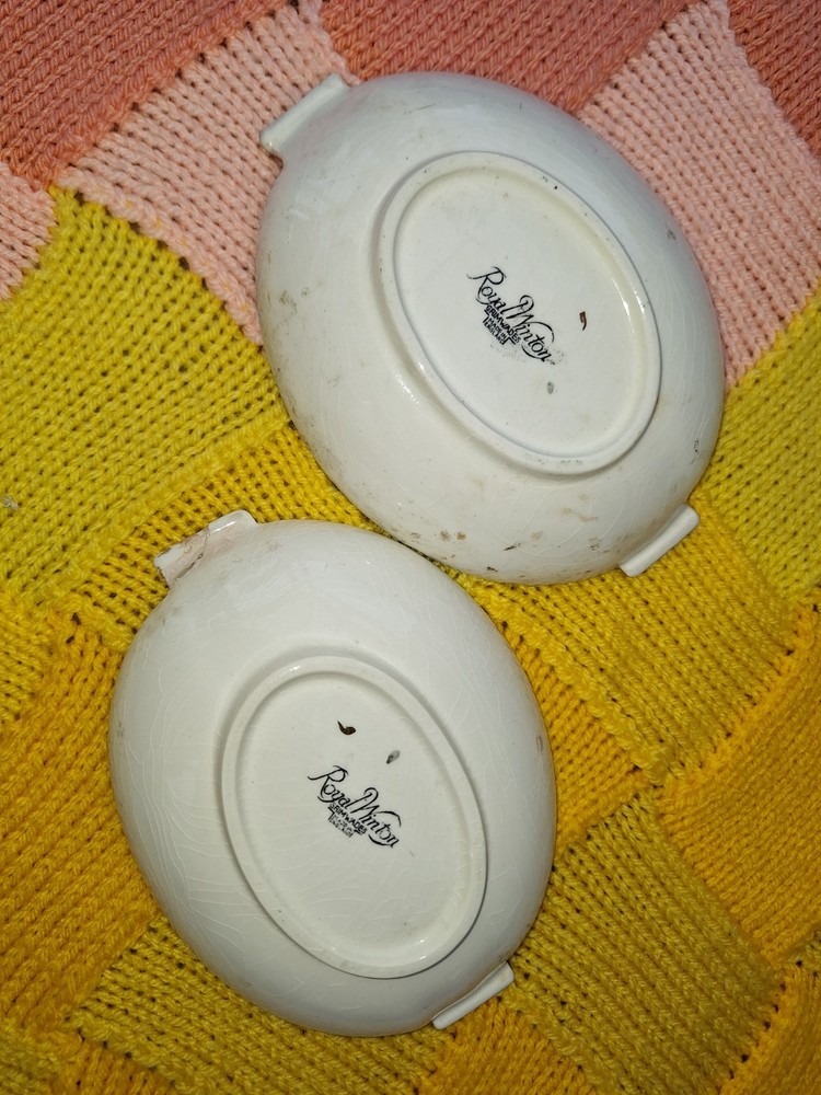 Antique Pin Dish Pair