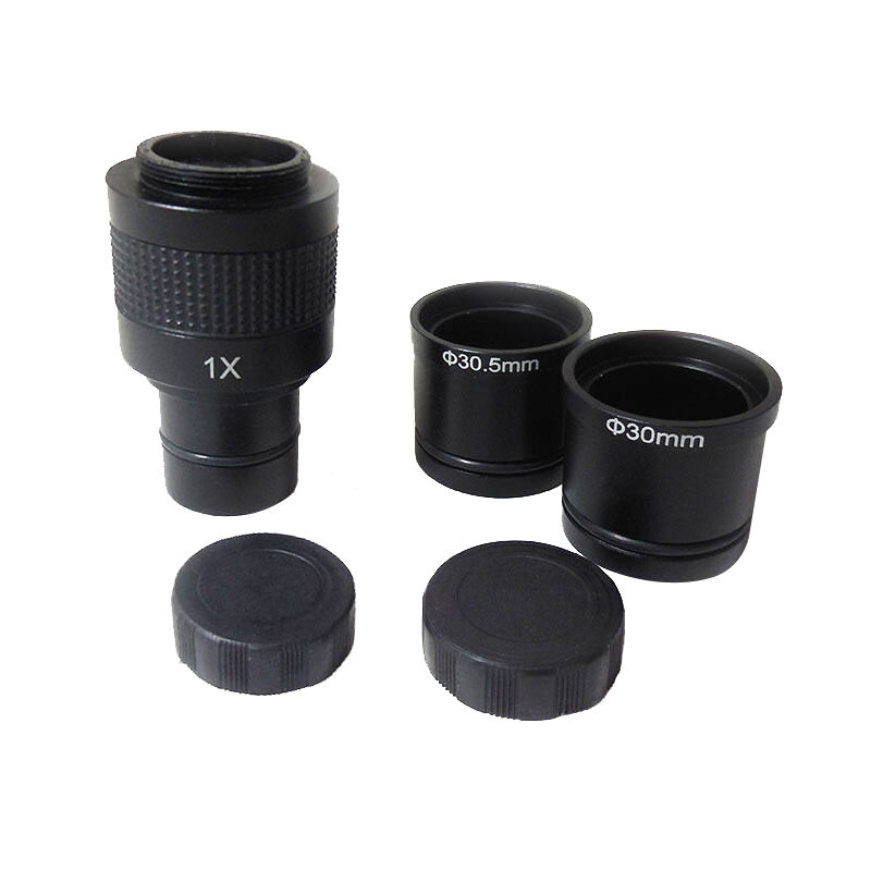 1X Microscope Camera Digital Eyepiece C Mount Lens Adapter with Adapter Rings