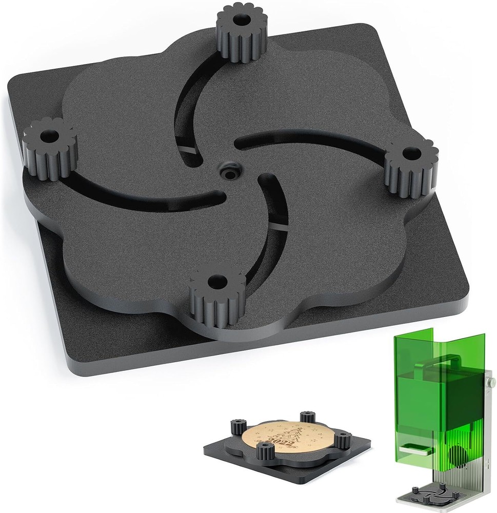 Adjustable Self-Centering Fixture Fit for xTool F1, Keeps Stable Always Centered