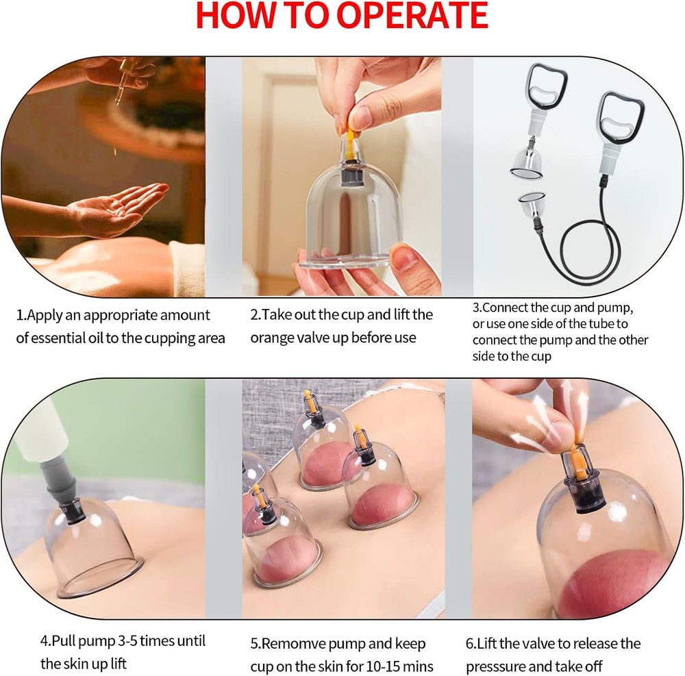 32 Cup Cupping Massage Set with Manual Pump