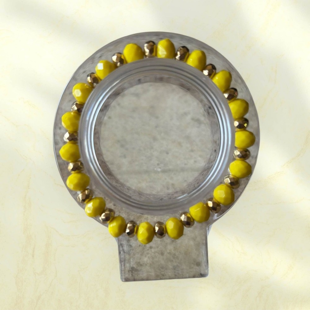 Handmade Beaded Stretch Bracelet Pair 0202