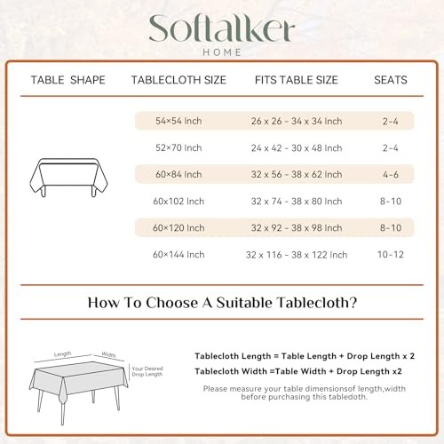 Fall Tablecloth Rectangle 60x102 Inch, 60" x 102" (Rectangular) Leaf Rust
