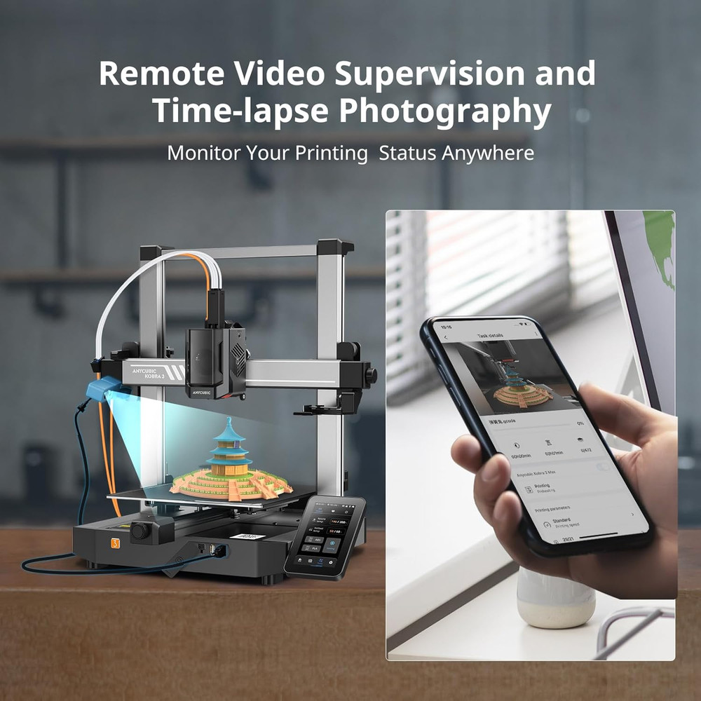 Kobra 3 3D Printer Camera Compatible 3/ 2 Pro/Plus/Max/Klipper Printer/Computer