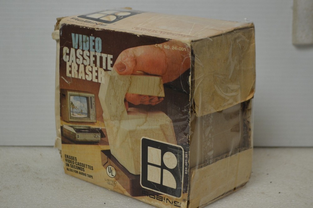 Vintage Robins video cassette eraser